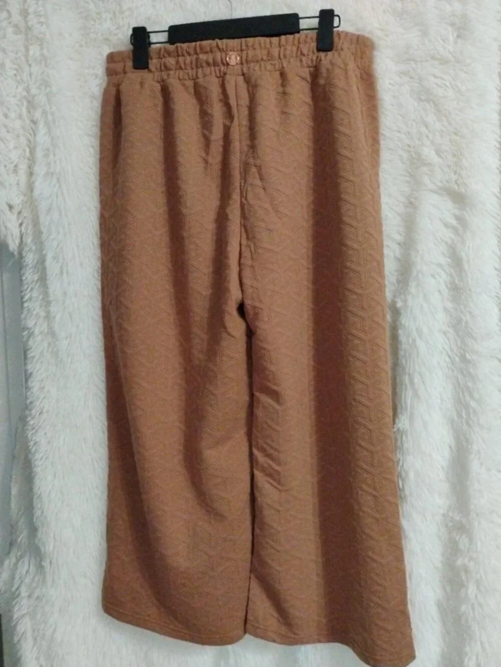 Simply Southern Quilted Wide Leg Pants Gem Pearl Embellished Rhinestone Size XL